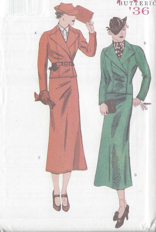 1936-Vintage-Sewing-Pattern-B34-36-38-SUIT-SKIRT-JACKET-R775-251185832330