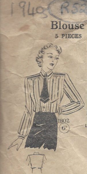 1940s-Vintage-Sewing-Pattern-BLOUSE-B36-R528-251151036210