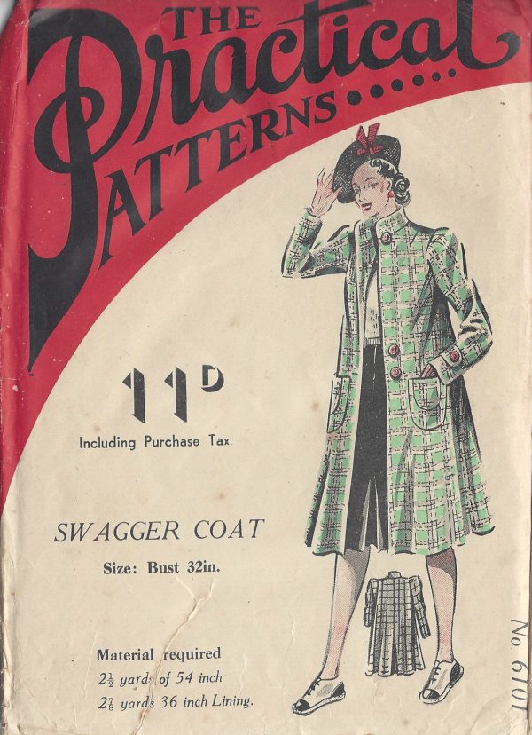 1942-Vintage-Sewing-Pattern-B32-SWAGGER-COAT-R632-251166729810