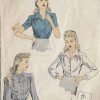 1942-Vintage-Sewing-Pattern-BLOUSE-B34-R666-By-Du-Barry-251178211880