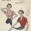 1950-Vintage-VOGUE-Sewing-Pattern-B34-BLOUSE-1536-252119917980