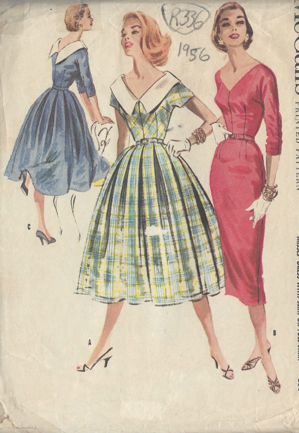 1956-Vintage-Sewing-Pattern-B30-DRESS-R336-251161079610