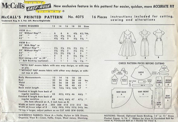1957-Vintage-Sewing-Pattern-B34-DRESS-1454-252020748560-2