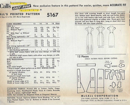 1959-Vintage-Sewing-Pattern-B34-DRESS-1457-261959908380-2