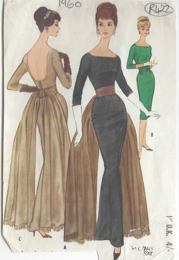 1960-Vintage-Sewing-Pattern-B36-DRESS-R422-251154346700