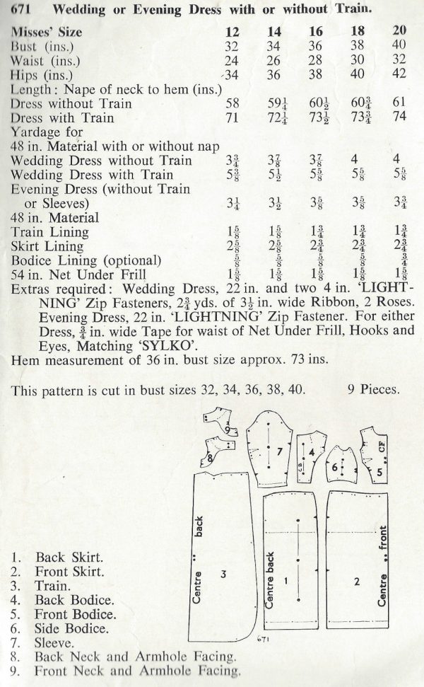 1960s-Vintage-Sewing-Pattern-B36-WEDDING-or-EVENING-DRESS-TRAIN-1504-262044360900-2