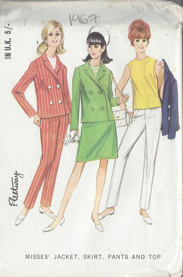 1967-Vintage-Sewing-Pattern-B36-JACKET-SKIRT-PANTS-TOP-R691-251181598410