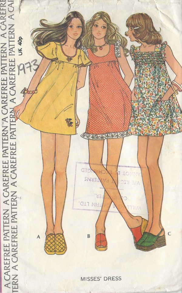 1973-Vintage-Sewing-Pattern-B34-DRESS-R684-251181561270