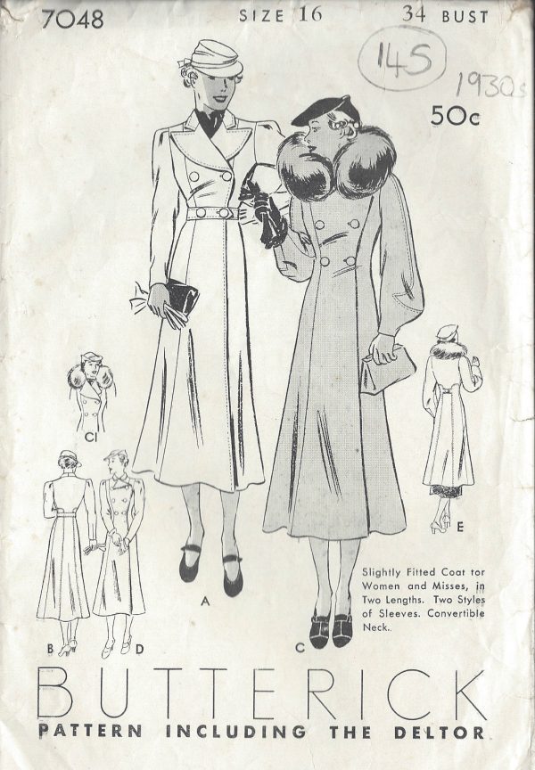 1930s-Vintage-Sewing-Pattern-COAT-B34-145-251147619731