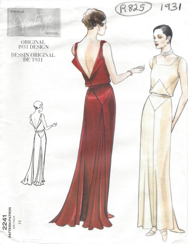 1931-Vintage-VOGUE-Sewing-Pattern-B36-DRESS-R825R-262847891661-5