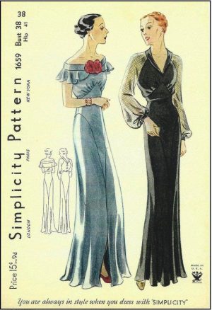 SKIRT & BLOUSE B36" R551 1930s Vintage Sewing Pattern SWAGGER COAT 