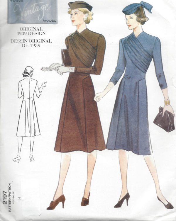 1939-Vintage-VOGUE-Sewing-Pattern-B36-DRESS-R826-261161986241