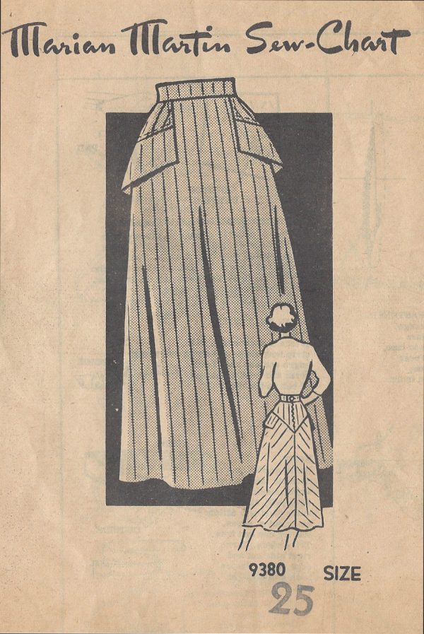 1940s-Vintage-Sewing-Pattern-SKIRT-W25-R734-By-Marian-Martin-251174999851