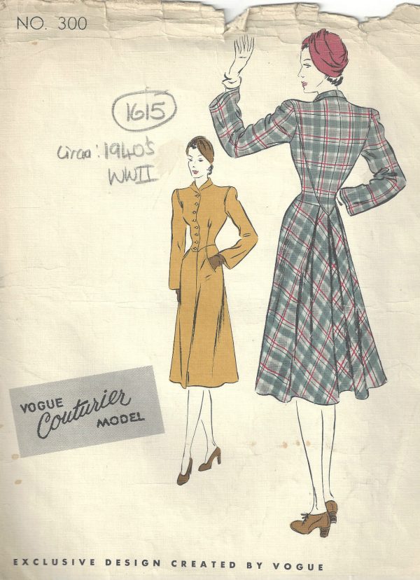 1940s-WW2-Vintage-VOGUE-Sewing-Pattern-B34-COAT-1615-262386413111