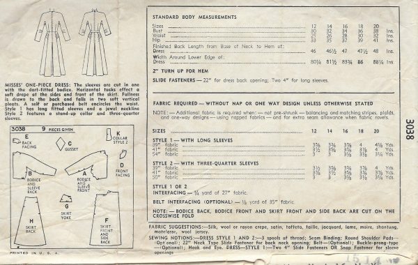 1949-Vintage-Sewing-Pattern-B30-DRESS-1370-251774832991-2