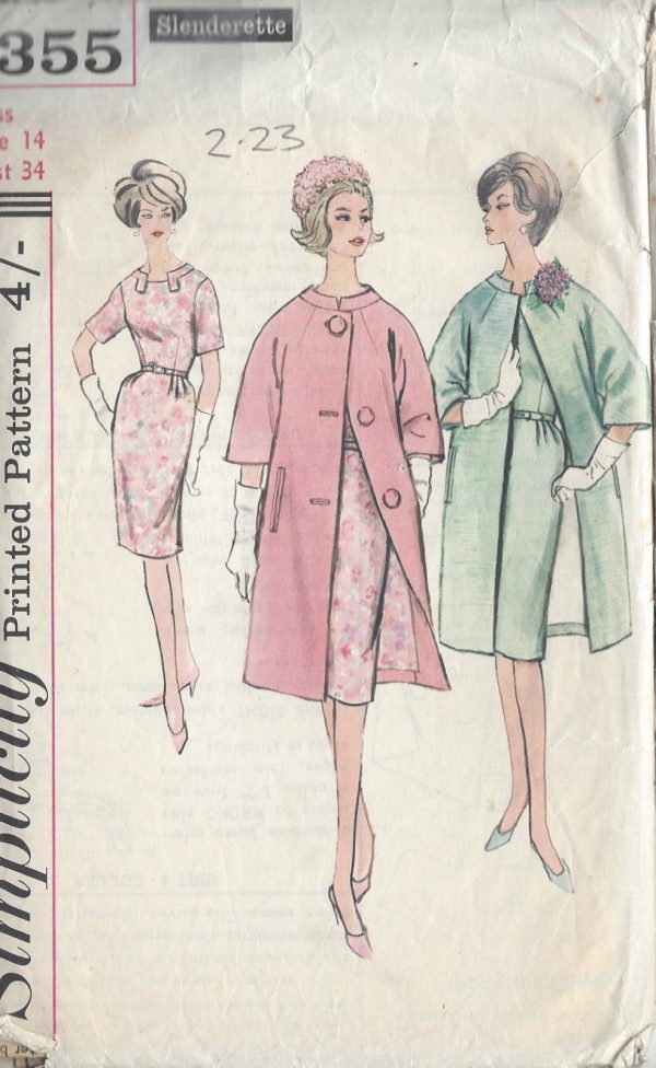 1950s-Vintage-Sewing-Pattern-B34-DRESS-COAT-R711-251174315231