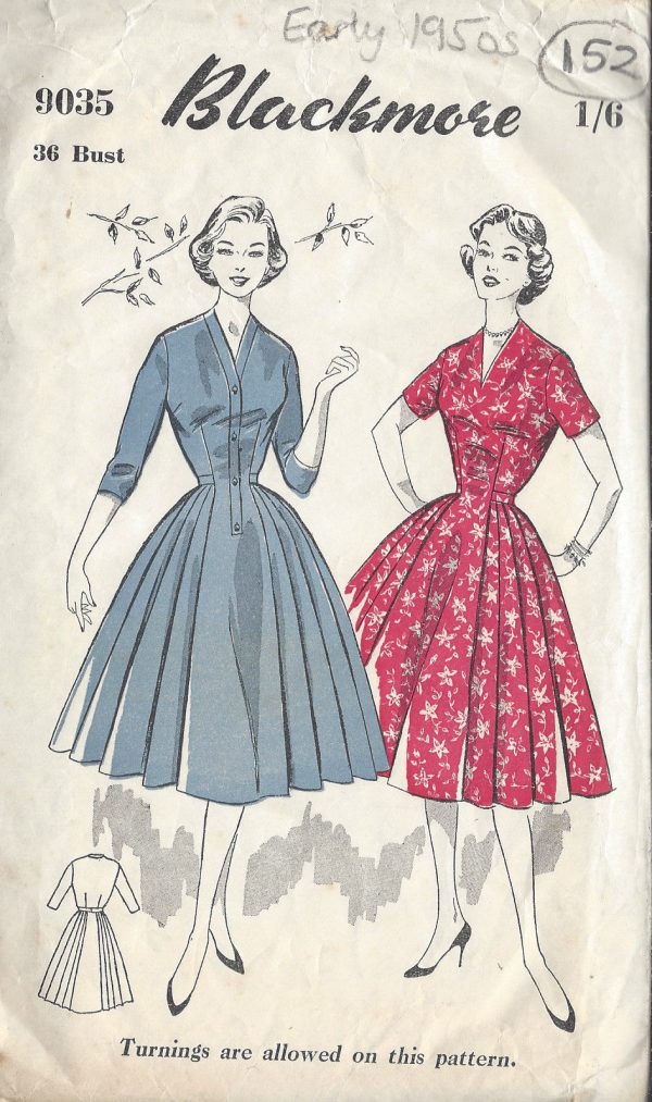 1950s-Vintage-Sewing-Pattern-DRESS-B36-152-251147616941