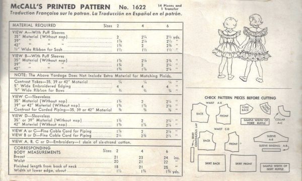 1951-Childrens-Vintage-Sewing-Pattern-S2-B21-DRESS-with-TRANSFER-C14-252521407851-2