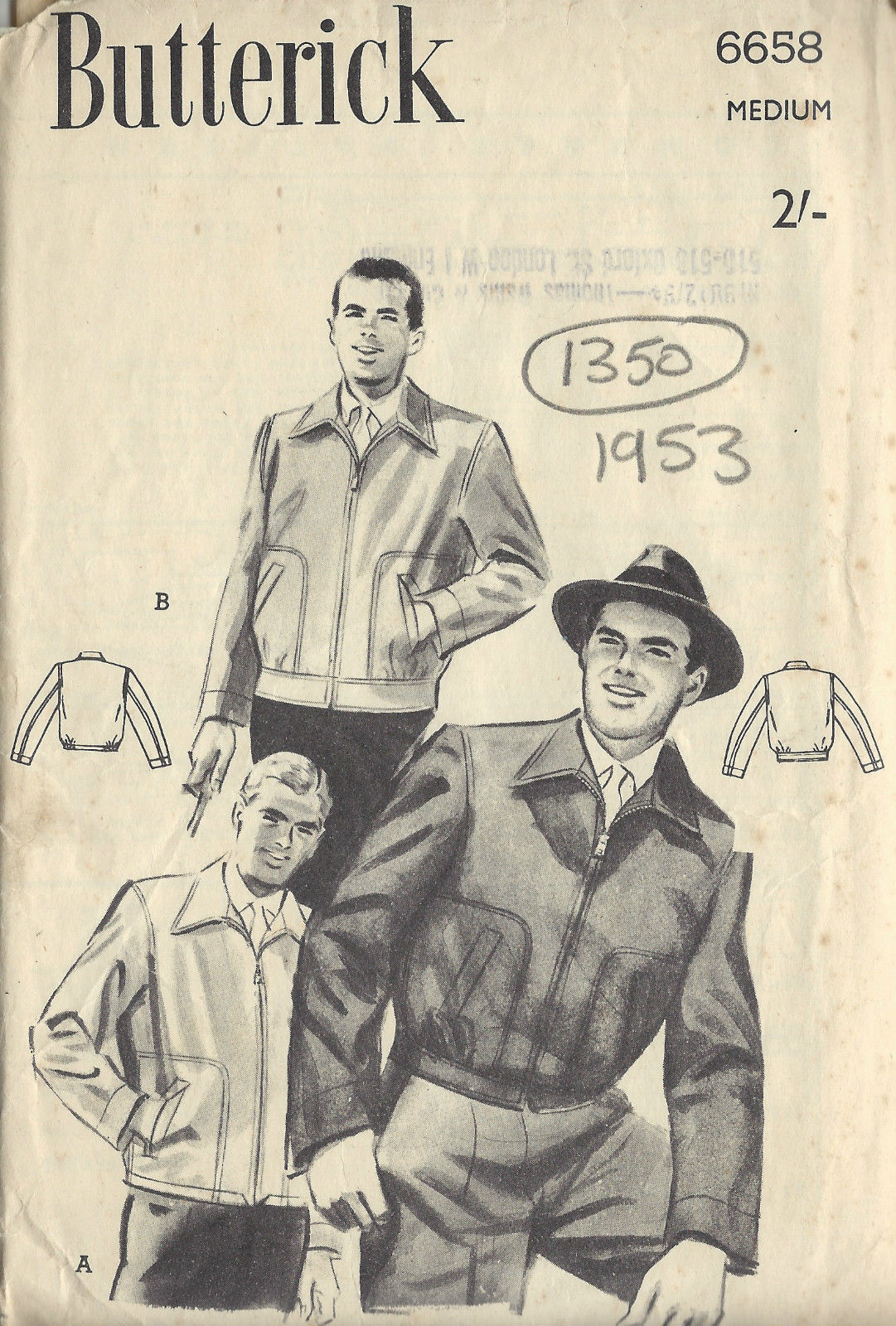 1970s Butterick 6456 Vintage Sewing Pattern Men Jacket Vest Size 40 Blazer