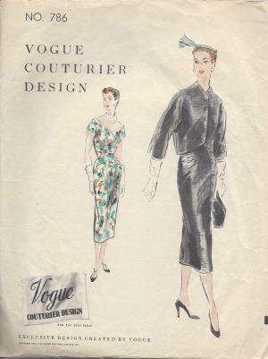 By 'Desses' 1954 Vintage VOGUE Sewing Pattern B32 DRESS 1772 