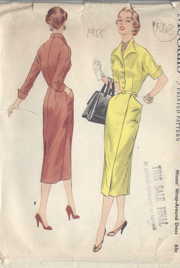1955-Vintage-Sewing-Pattern-DRESS-B34-R62-251144851151