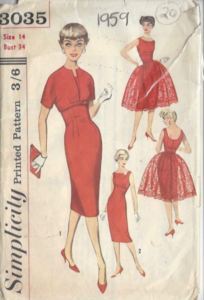 1959-Vintage-Sewing-Pattern-DRESS-B34-S14-20-251141666901