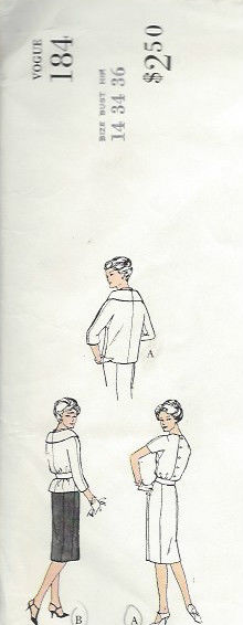1959-Vintage-VOGUE-Sewing-Pattern-B34-DRESS-JACKET-1529-252110990671-2