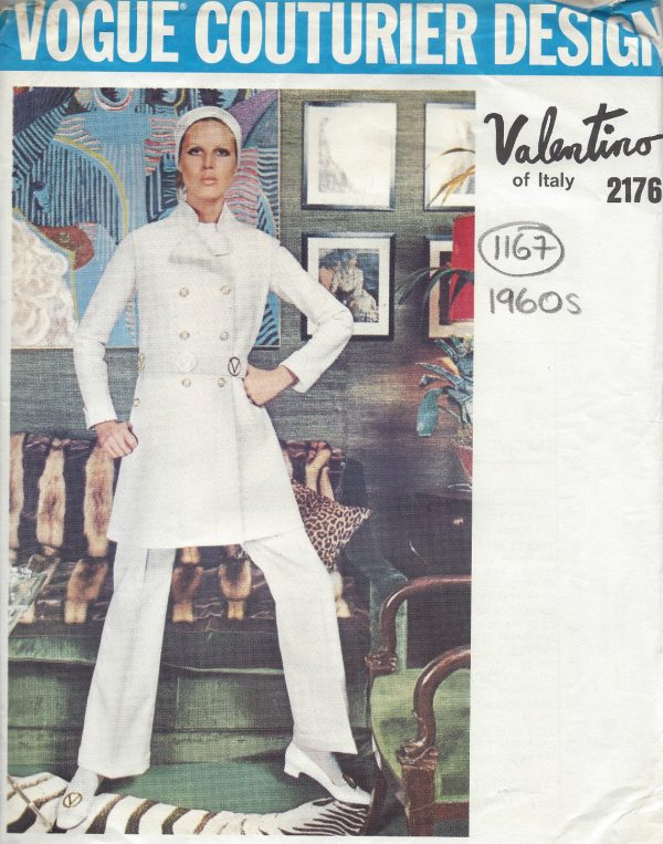 1969-Vintage-VOGUE-Sewing-Pattern-DRESS-JACKET-PANTS-TOP-B36-1167-Valentino-261405387651