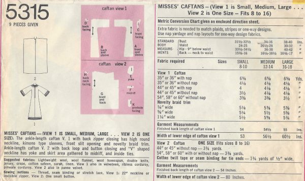 1972-Vintage-Sewing-Pattern-B31-12-32-12-CAFTAN-R903-261184165511-2