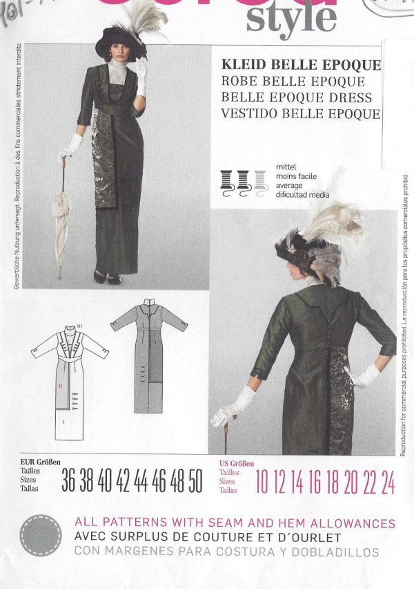 1900s-Edwardian-Vintage-Sewing-Pattern-DRESS-B36-38-40-42-44-46-48-50-1143-261447487422-3