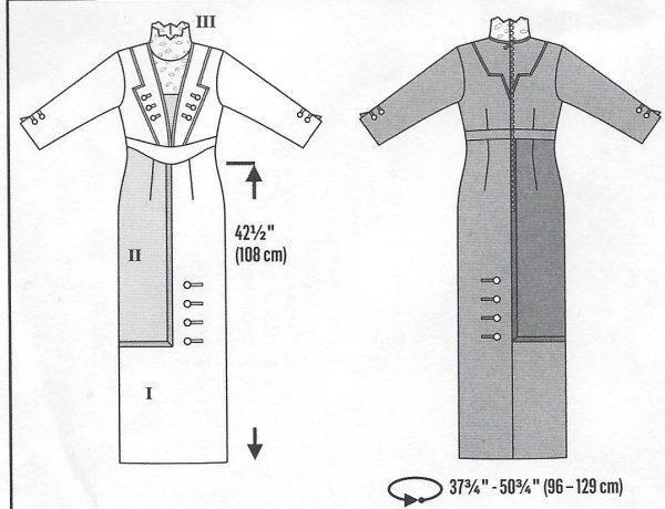 1900s-Edwardian-Vintage-Sewing-Pattern-DRESS-B36-38-40-42-44-46-48-50-1143-261447487422-4