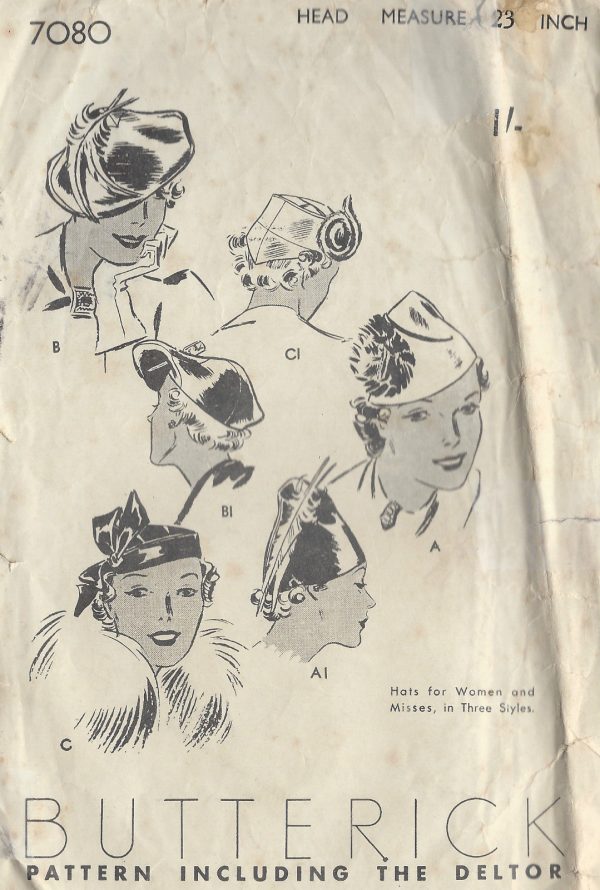 1930s-Vintage-Sewing-Pattern-HATS-SIZE-23-1279-251563902782