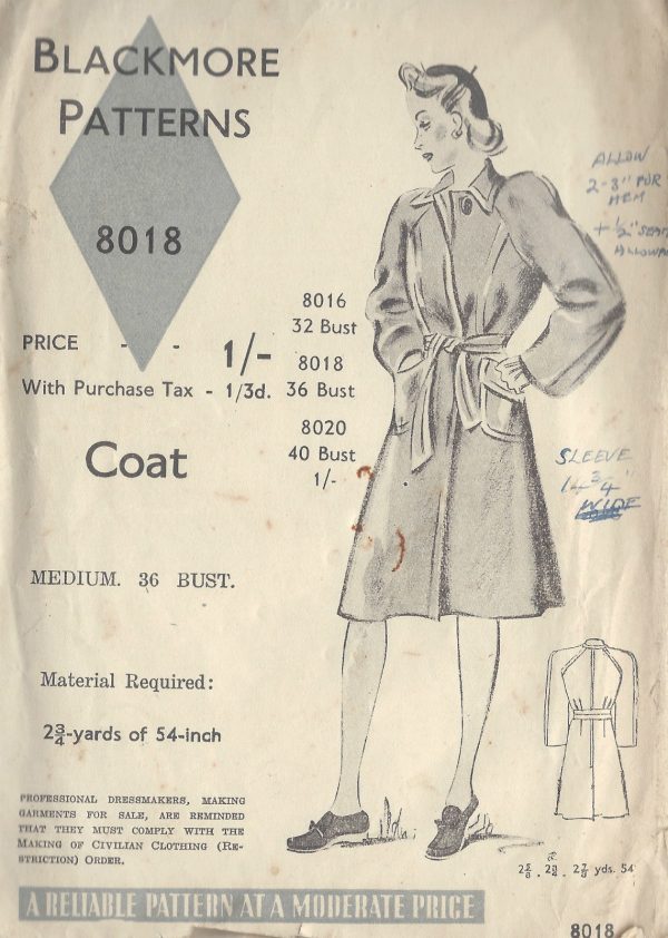 1940s-WW2-Vintage-Sewing-Pattern-B36-COAT-1085-251331319082