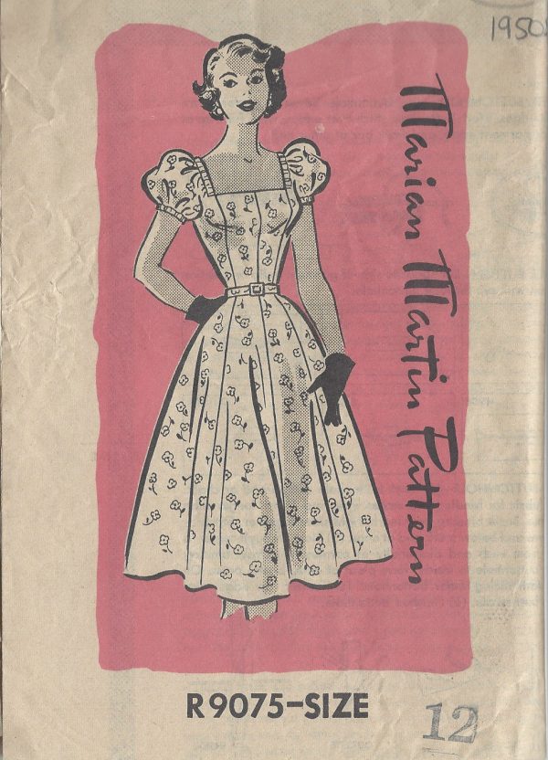 1950s-Vintage-Sewing-Pattern-B30-DRESS-R204-By-Marian-Martin-251164079232