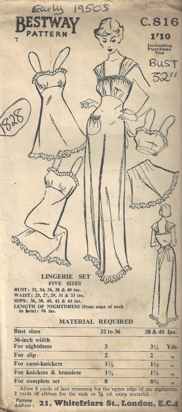 vintage night dress pattern