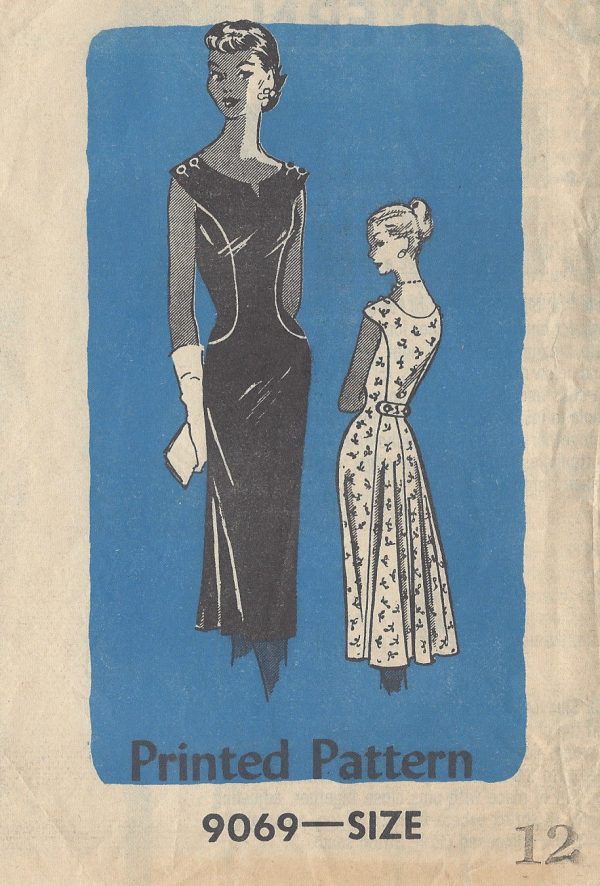 1950s-Vintage-Sewing-Pattern-B32-DRESS-127-251173738282
