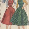 1952-Vintage-Sewing-Pattern-B32-DRESS-JUMPER-BLOUSE-R343-251158374652