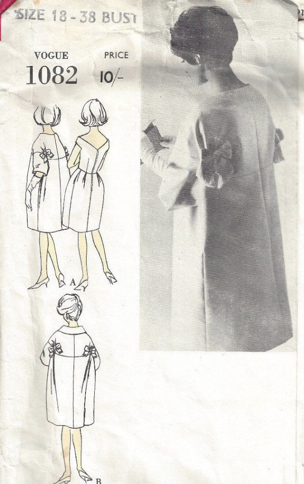 1961-Vintage-VOGUE-Sewing-Pattern-B38-DRESS-COAT-1787-JEANNE-LANVIN-CASTILLO-262870146492-4