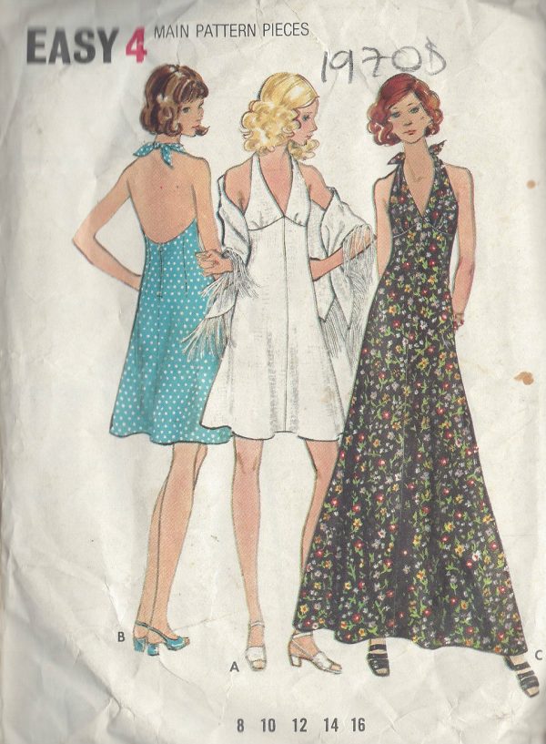 1970s Vintage Sewing Pattern B34 Dress R745 The Vintage Pattern Shop