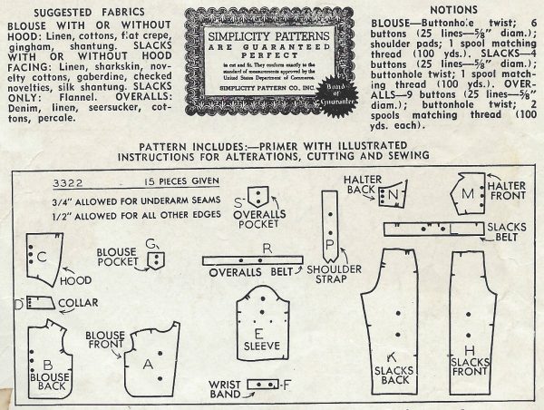 1940-Vintage-Sewing-Pattern-B40-W34-BLOUSE-TROUSERS-OVERALLS-1228-9-261645651143-2