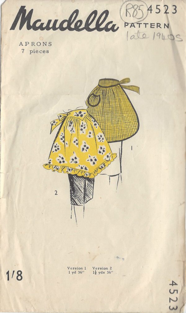 1940s-Vintage-Sewing-Pattern-APRON-ONE-SIZE-R85-251144358223