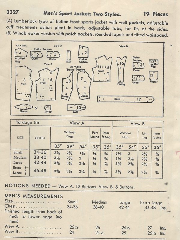 1940s-Vintage-Sewing-Pattern-MENS-JACKET-C38-40-R267-251143173953-2