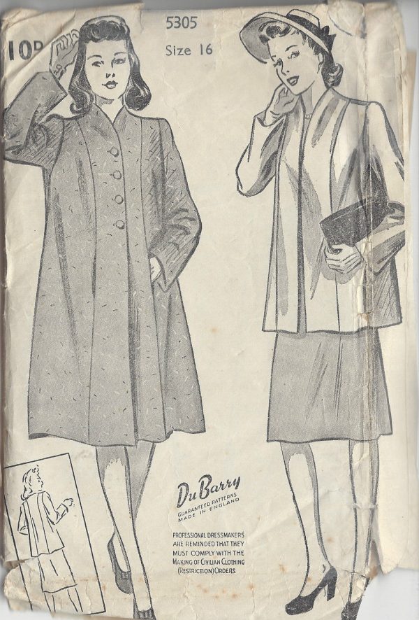 1942-Vintage-Sewing-Pattern-B34-COAT-R629-251166720353