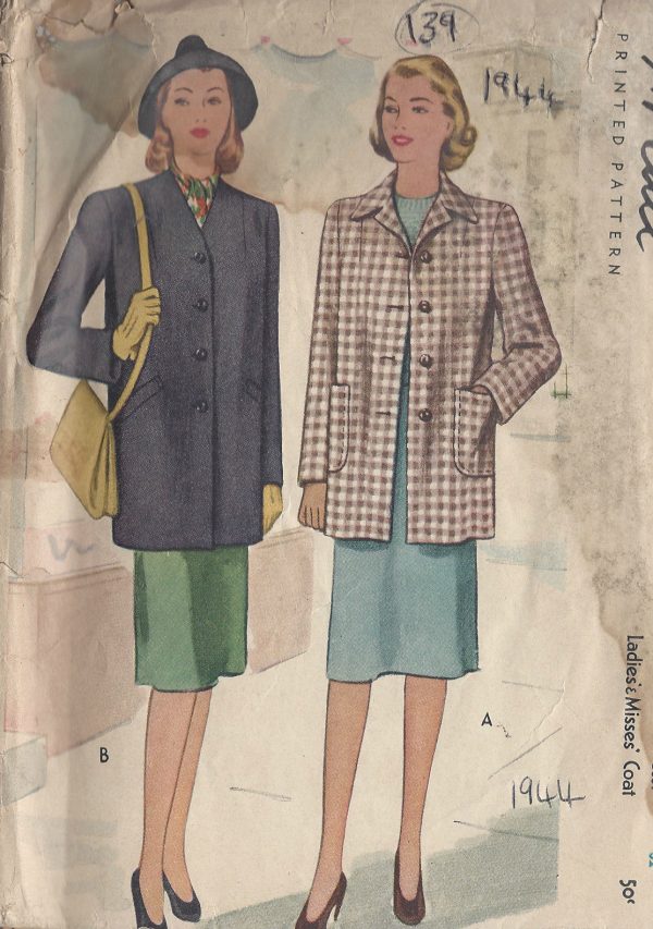 1944-Vintage-Sewing-Pattern-B32-COAT-139-251173794923