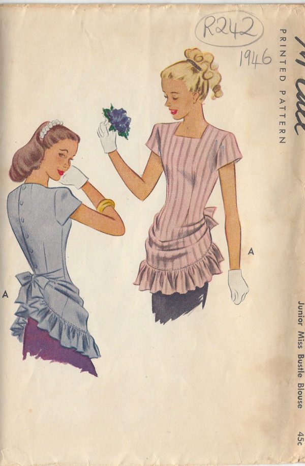 1946-Vintage-Sewing-Pattern-BLOUSE-B29-R242-251143246203