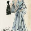 1946-Vintage-VOGUE-Sewing-Pattern-B36-EVENING-DRESS-GOWN-1255-252882085883