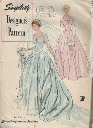 1950s Dress Patterns including Bridal ...