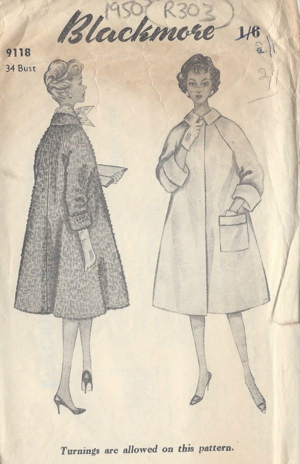 1950s-Vintage-Sewing-Pattern-B34-COAT-R303-251162290633