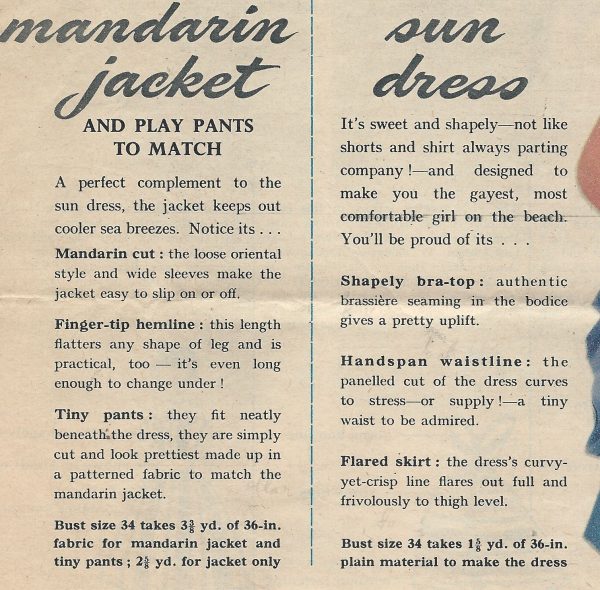 1950s-Vintage-Sewing-Pattern-B36-PLAYSUIT-JACKET-TUNIC-DRESS-KNICKERS-1302-261528999643-4
