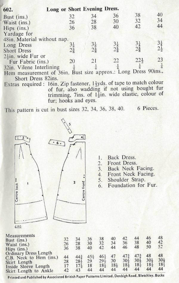 1950s-Vintage-Sewing-Pattern-B40-DRESS-1324-261579413353-2